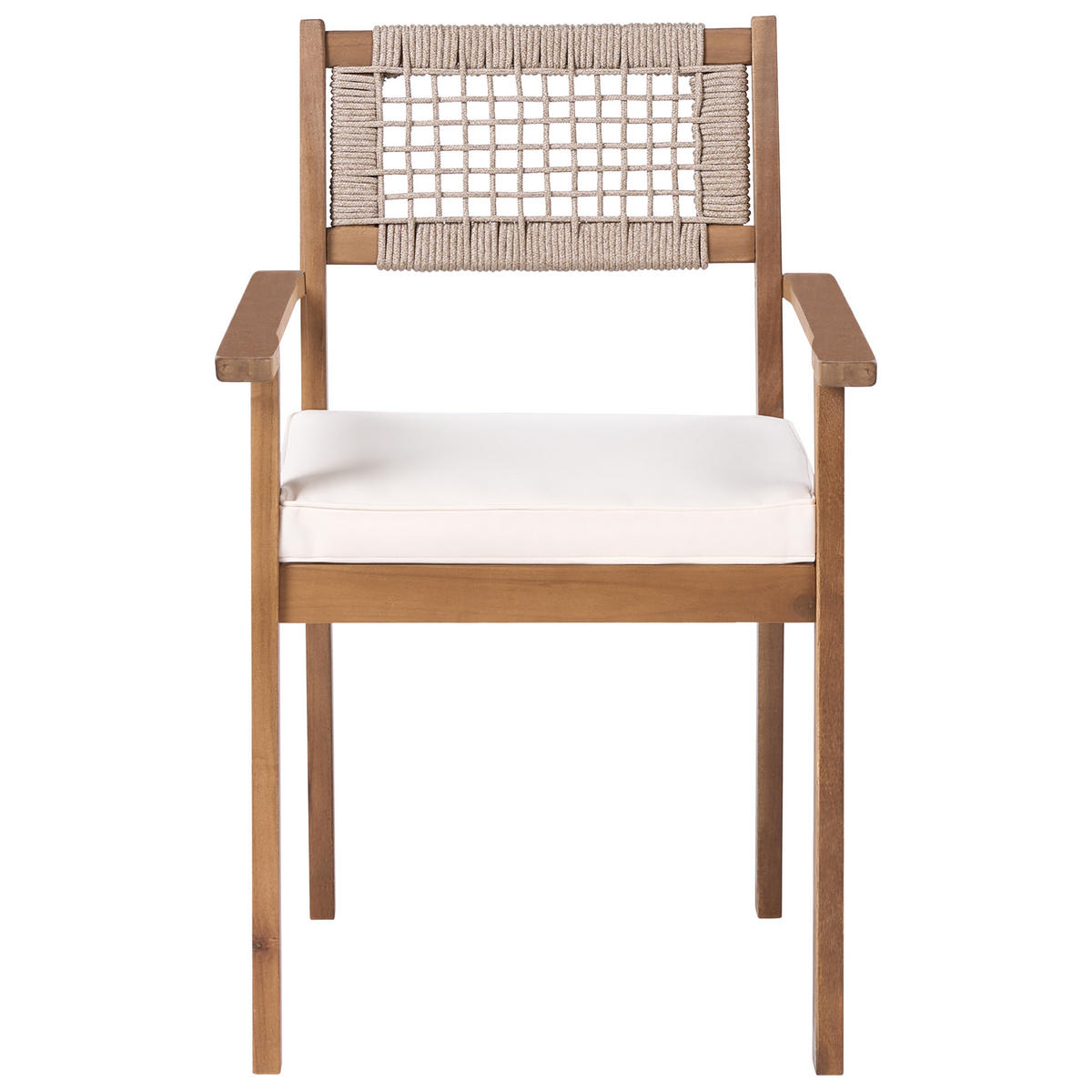 GARTENSTUHL 2er Set Akazienholz Hellbraun Sumirago - Hellbraun, Holz (55/85/55cm) - Beliani