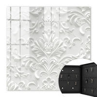SCHLÜSSELBOX Schwarz 30x30 cm- Türöffnung nach rechts - Reicher Schmuck - Weiß, Metall (30/30/5cm) - TULUP