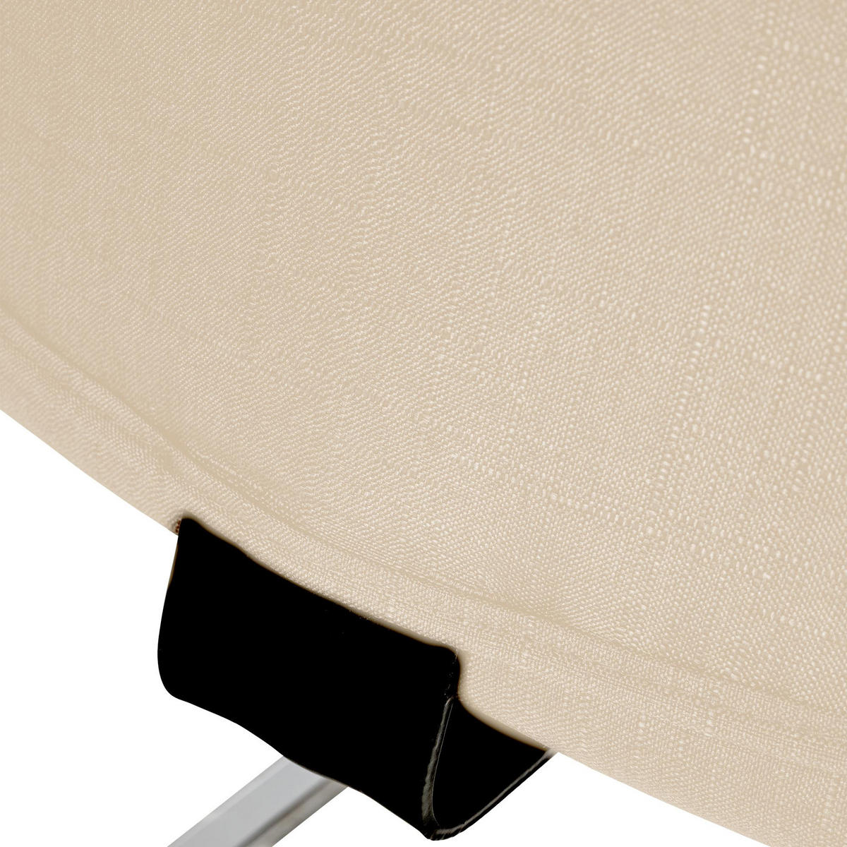 BESUCHERSTÜHLE Haarlem - 2er Set Stoff creme - Chromfarben/Creme, Textil/Metall (55/88/60cm) - TPFLiving