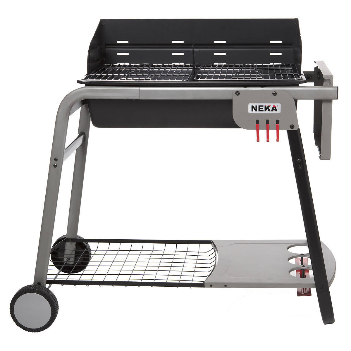 HOLZKOHLEGRILL BBQ - Schwarz, Metall (58.5/120/95cm)