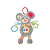 KUSCHELTIER Activity grau Greifling, C-Ring, Plüsch, ab Geburt, Activity, Rassel, Kuscheltier - Grau, Textil (16/20cm) - Lorelli