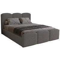 POLSTERBETT mit Bettkasten 200x200 Capri, Boucle, Grau - Grau, Holz/Textil (200/200cm) - Emporius