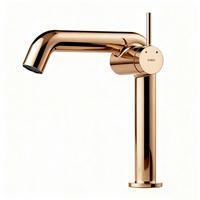 WASCHTISCHARMATUR Ventilkernzertifizierung Rosengold 15cm - Roségold, Metall (20/7.6/22.2cm) - EMKE