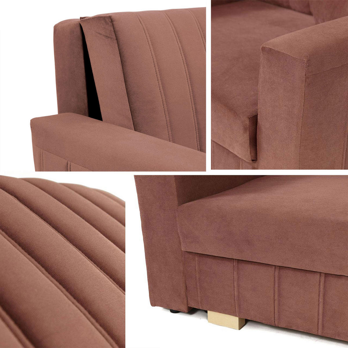 SCHLAFSOFA Viva Glam I - Graphitfarben/Naturfarben, Holz/Kunststoff (115/85/98cm) - MIRJAN24