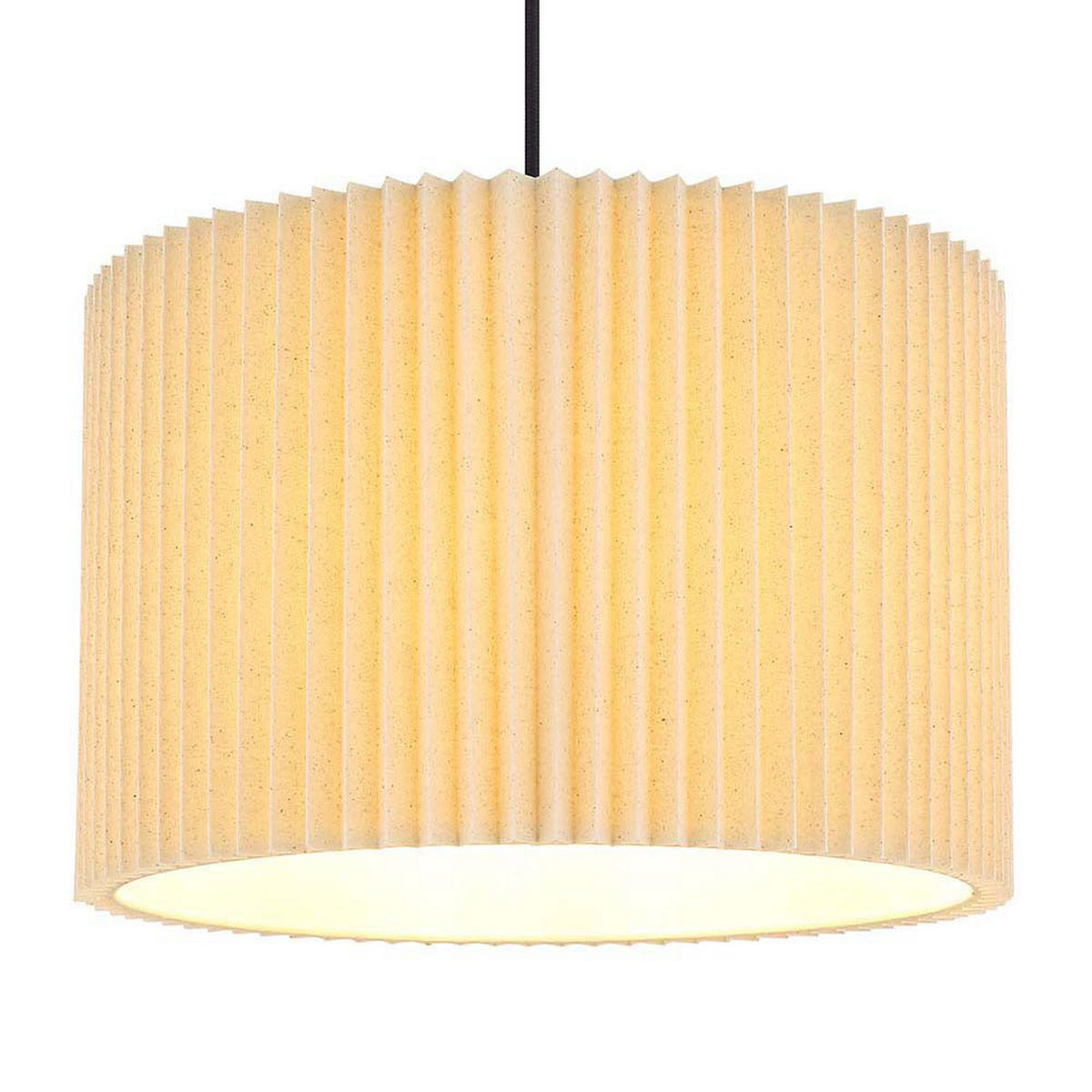 PENDELLEUCHTE Textil naturfarben - Beige, Metall (38/38/120cm) - Globo Lighting