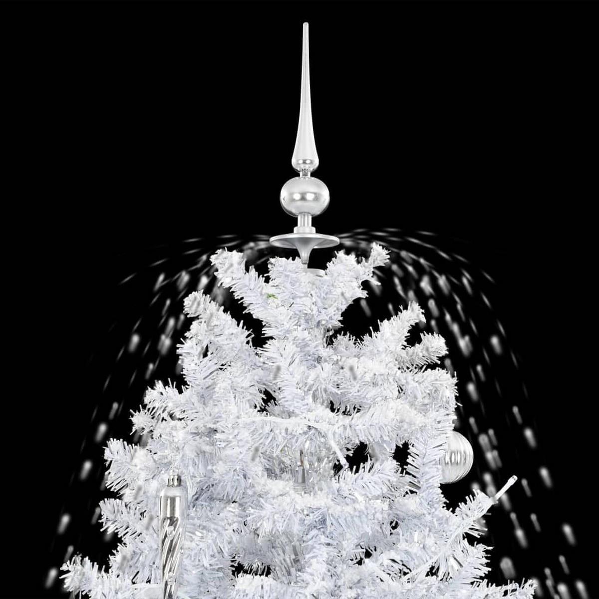 WEIHNACHTSBAUM Schneiender Mit Schirmfuss Weiss 140 Cm - Weiß, Kunststoff (140cm) - vidaXL