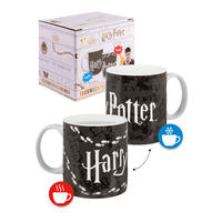 KAFFEEBECHER Harry Potter Zaubertasse Farbwechsel Marauders Map Schwarz 320 ml - Schwarz, Keramik (0.32L) - United Labels