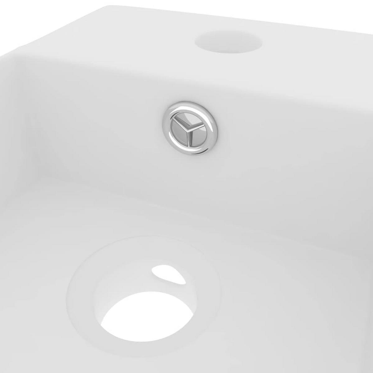WASCHBECKEN Langner 48/25/15 cm - Weiß, Keramik (48/15/25cm) - Nettlife