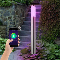 LED SOCKELLEUCHTE Edelstahl Silber - Silberfarben, Metall (11/80/80cm) - Globo Lighting