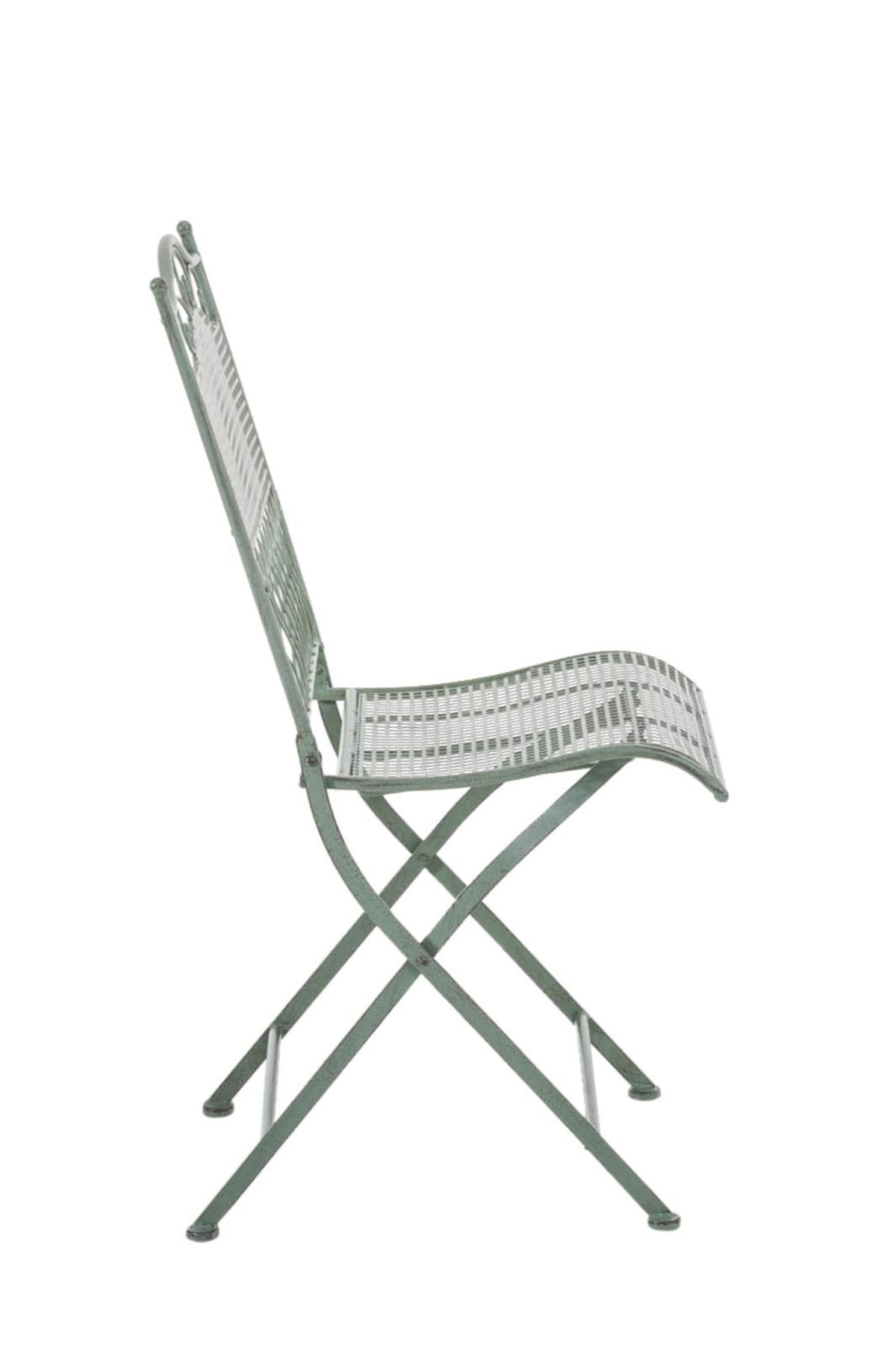 GARTENKLAPPSTUHL 2er Set Metall Antik-Grün - Grün, Metall (41/91/50cm) - CLP