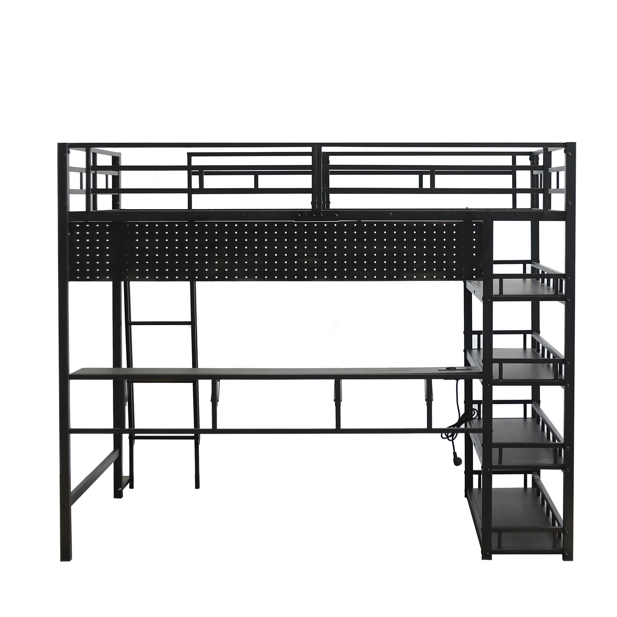 HOCHBETT Eisen Spanplatte 140/200 cm Schwarz - Schwarz, Holz/Metall - Raumix