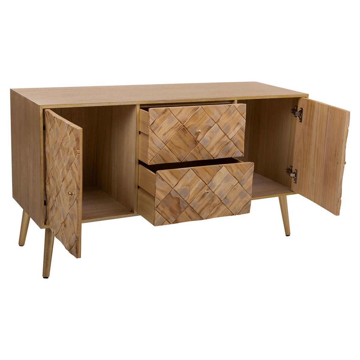 SIDEBOARD aus Holz, Braun 118x41x65 - Braun, Holz (118/65/41cm) - Wanderlust