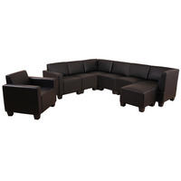 COUCH-GARNITUR Schwarz - Schwarz, Textil (254/76/201cm) - MCW