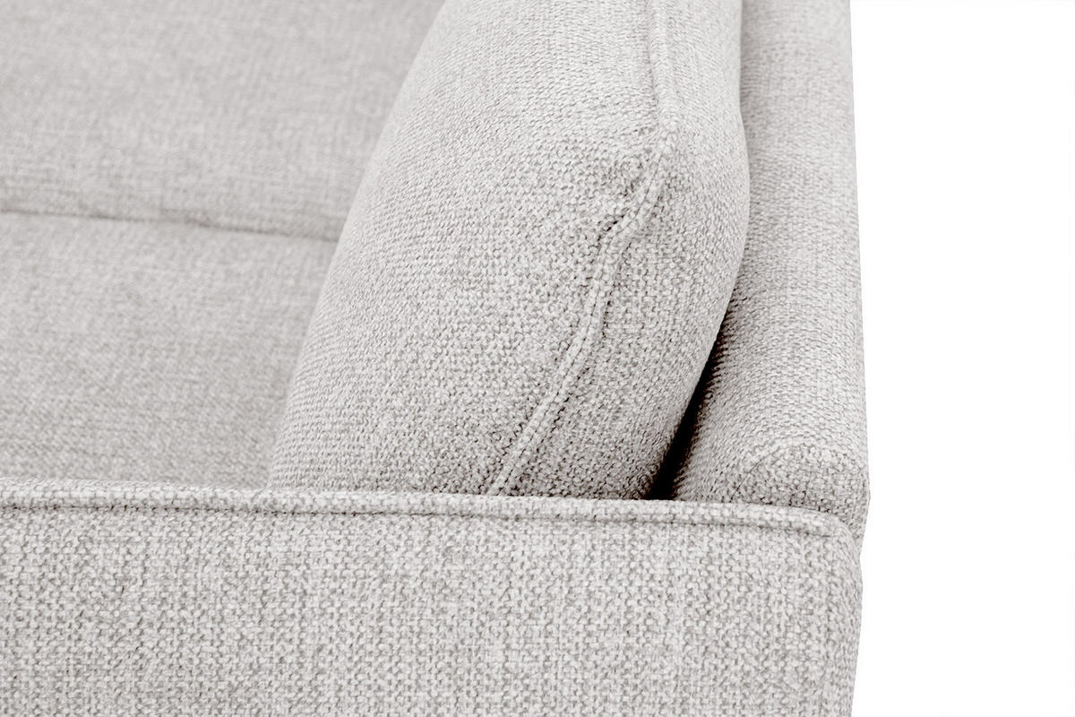 ECKSOFA HOSTEN 4-Sitzer, creme - Creme/Schwarz, Holzwerkstoff/Textil (158/269cm) - Courtois Laville