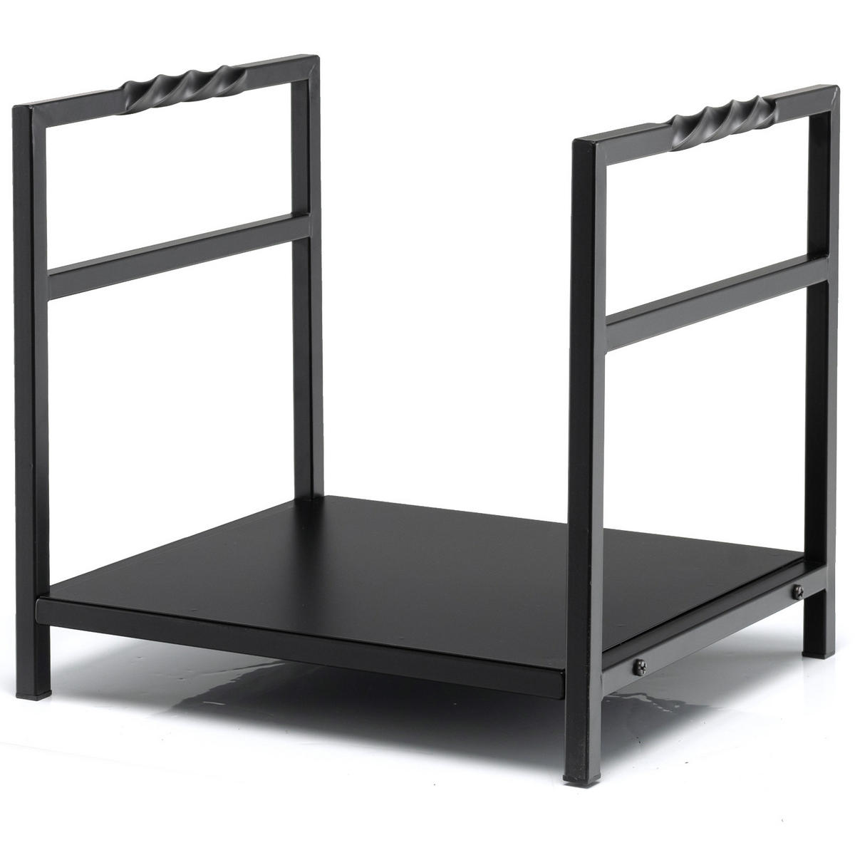KAMINHOLZREGAL Schwarz - Schwarz, Metall (34/36/40cm) - COSTWAY
