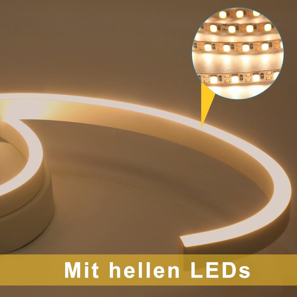 LED-DECKENLEUCHTE Oliver 60/16/9 cm - Weiß, Metall (60/16/9cm) - Nettlife