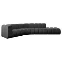 ECKSOFA modulares Sofa Tilmo-L1 - 399x194x70 cm Schwarz - Schwarz, Holzwerkstoff/Textil (399/194cm) - ALTDECOR