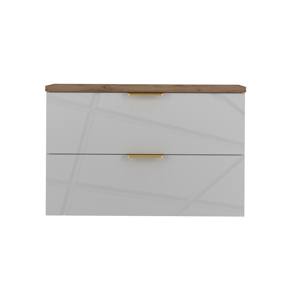 WASCHTISCHUNTERSCHRANK 80.6cm Aurora Weiß - Weiß, Holzwerkstoff (80.6/52.2/46.5cm) - Petits-meubles