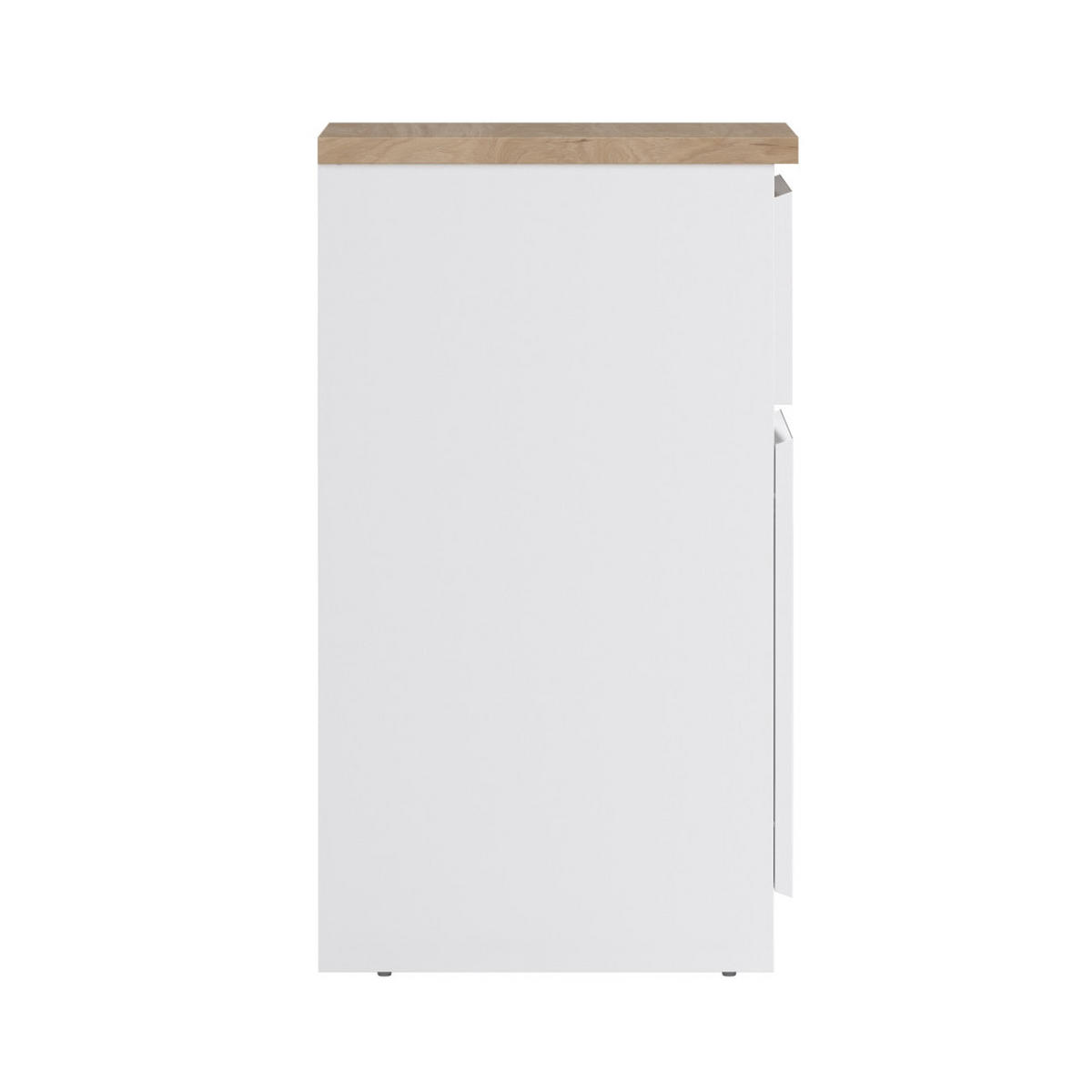 NACHTTISCH, Naia, Nussbaum / Weiß, Holzwerkstoff / Metall, 41 x 40 x 70 cm - Nussbaumfarben, Holzwerkstoff/Metall (41/70/40cm) - ebuy24