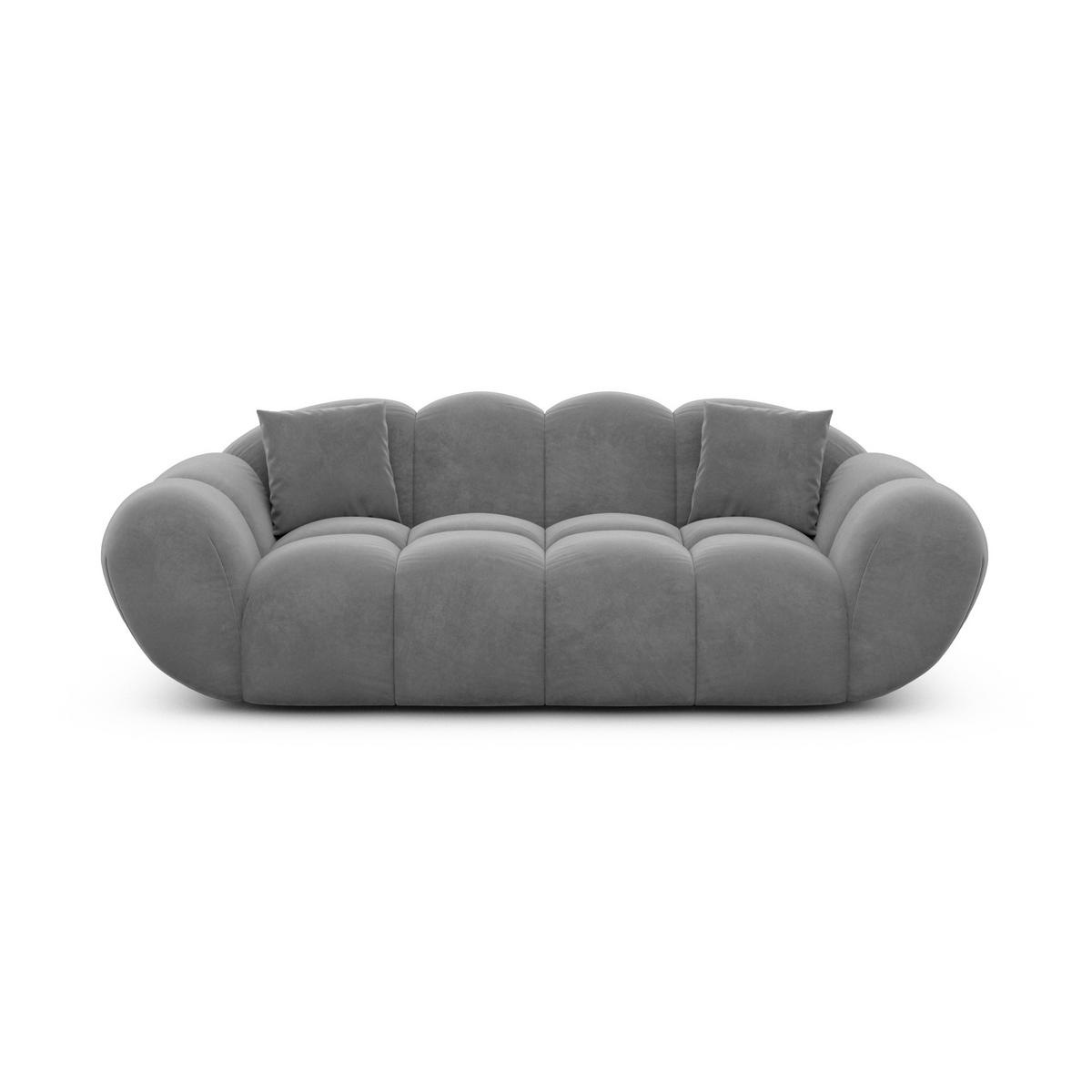 2-SITZER-SOFA Liva Dunkelgrau Samtstoff - Dunkelgrau, Textil (200/70/93cm) - VAROYAL