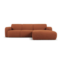 ECKSOFA rechts Molino aus Boucle braun 4 Sitzplätze - Braun, Textil (170/250cm) - Micadoni
