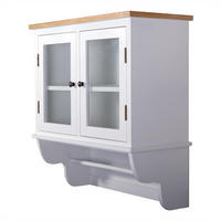 WANDSCHRANK IDA mit Glastür weiß - Weiß, Holzwerkstoff (71/74/31cm) - DESIGN DELIGHTS