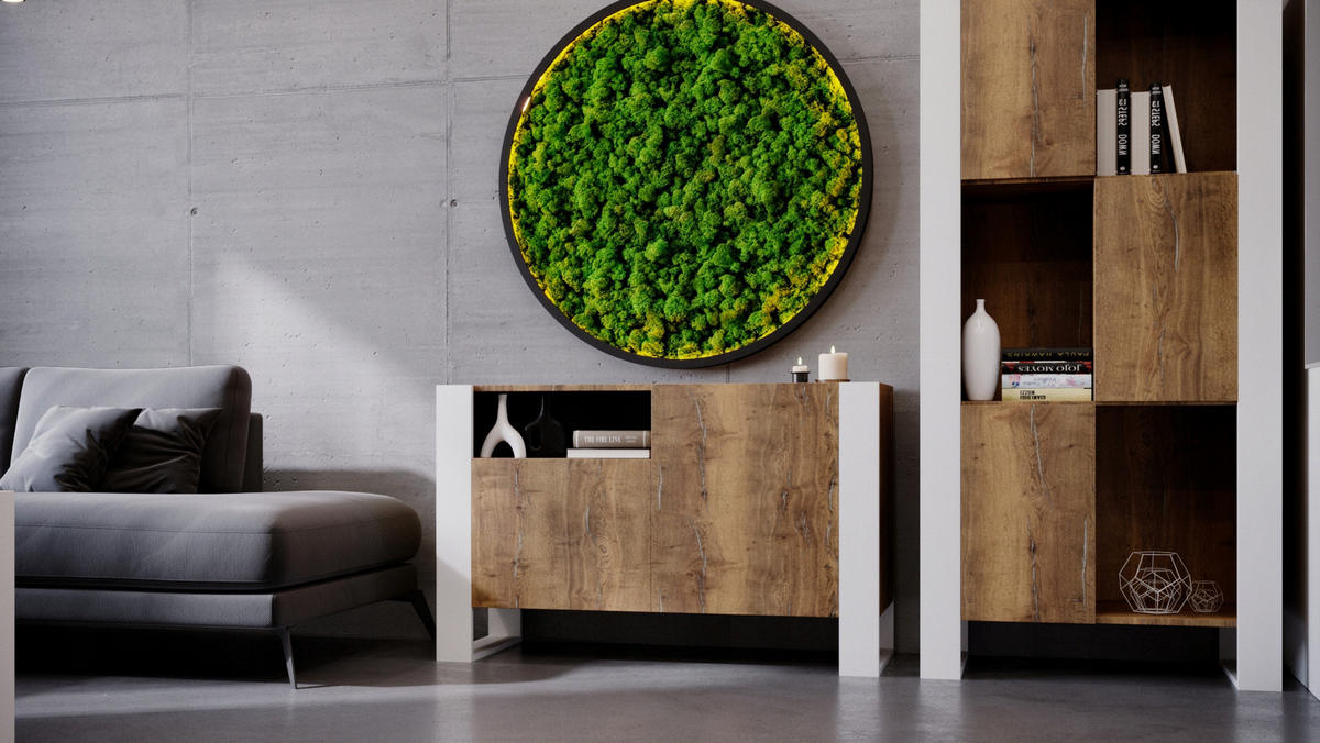 KOMMODE Karo 120/75/43.6 - Nussbaumfarben/Weiß, Holzwerkstoff (120/75/43.6cm) - RAUMHIRSCH FURNITURE