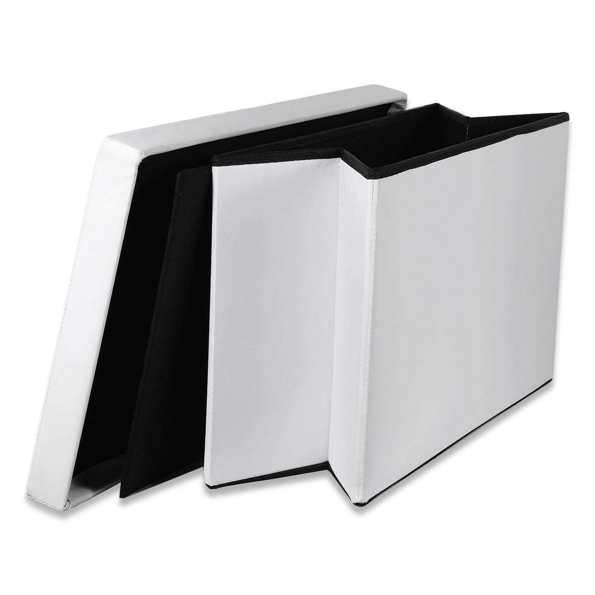 SITZBOX Ravello XXL mit Knöpfen Öko-Leder Weiß - Weiß, Textil (80/40/40cm) - Komodee