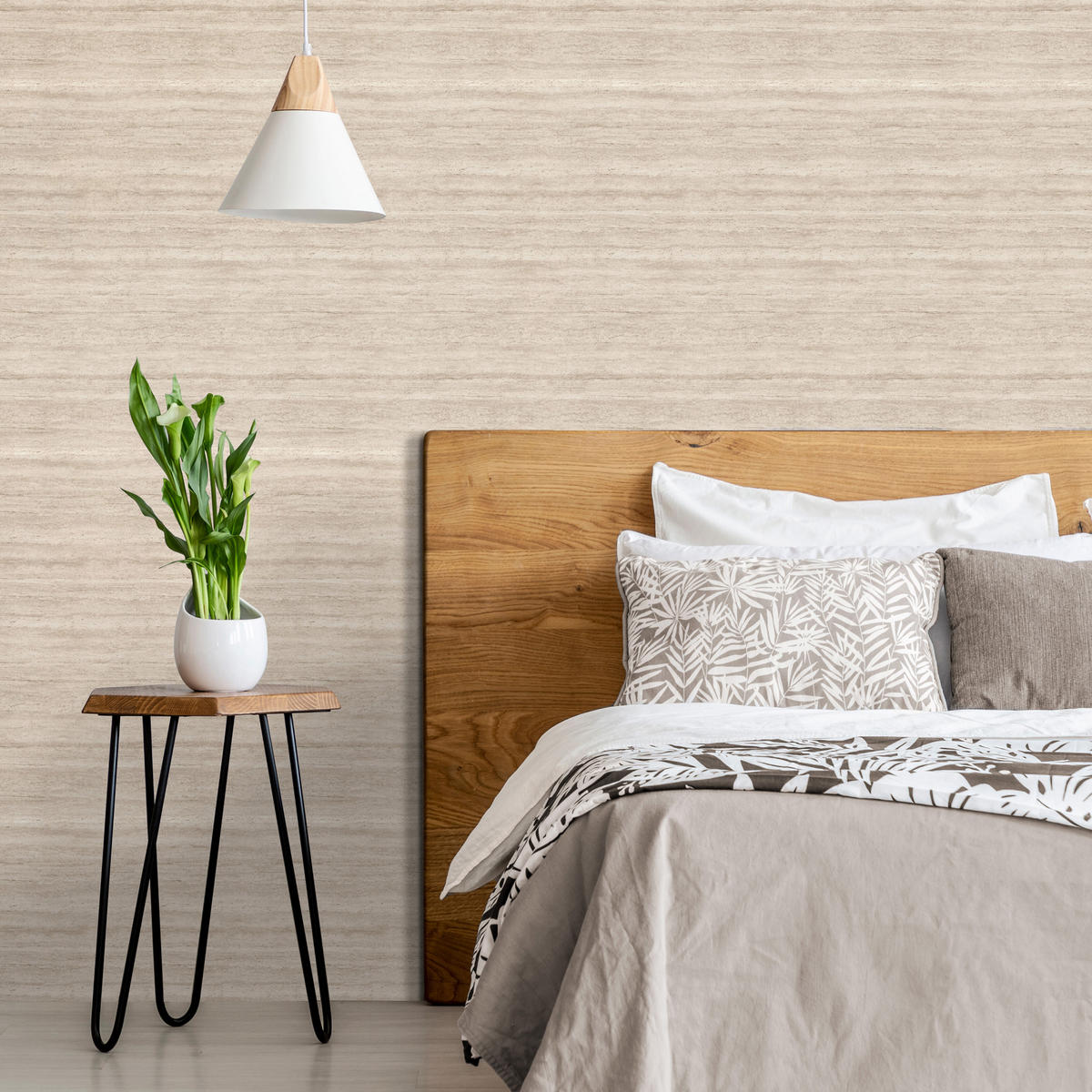 VLIESTAPETE Travertin - Sandfarben, Papier/Kunststoff (53/1000cm) - Easy Decor