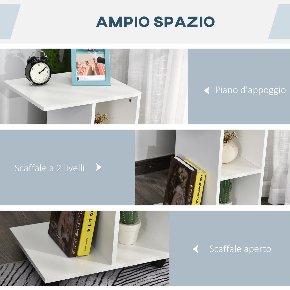 BÜROTISCH Weiß 1 Stück - Weiß, Holzwerkstoff (35/58/45cm) - GiPP