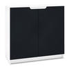 KOMMODE Logan Fronten in Schwarz matt - Schwarz, Holzwerkstoff (82/78/37cm) - Vladon