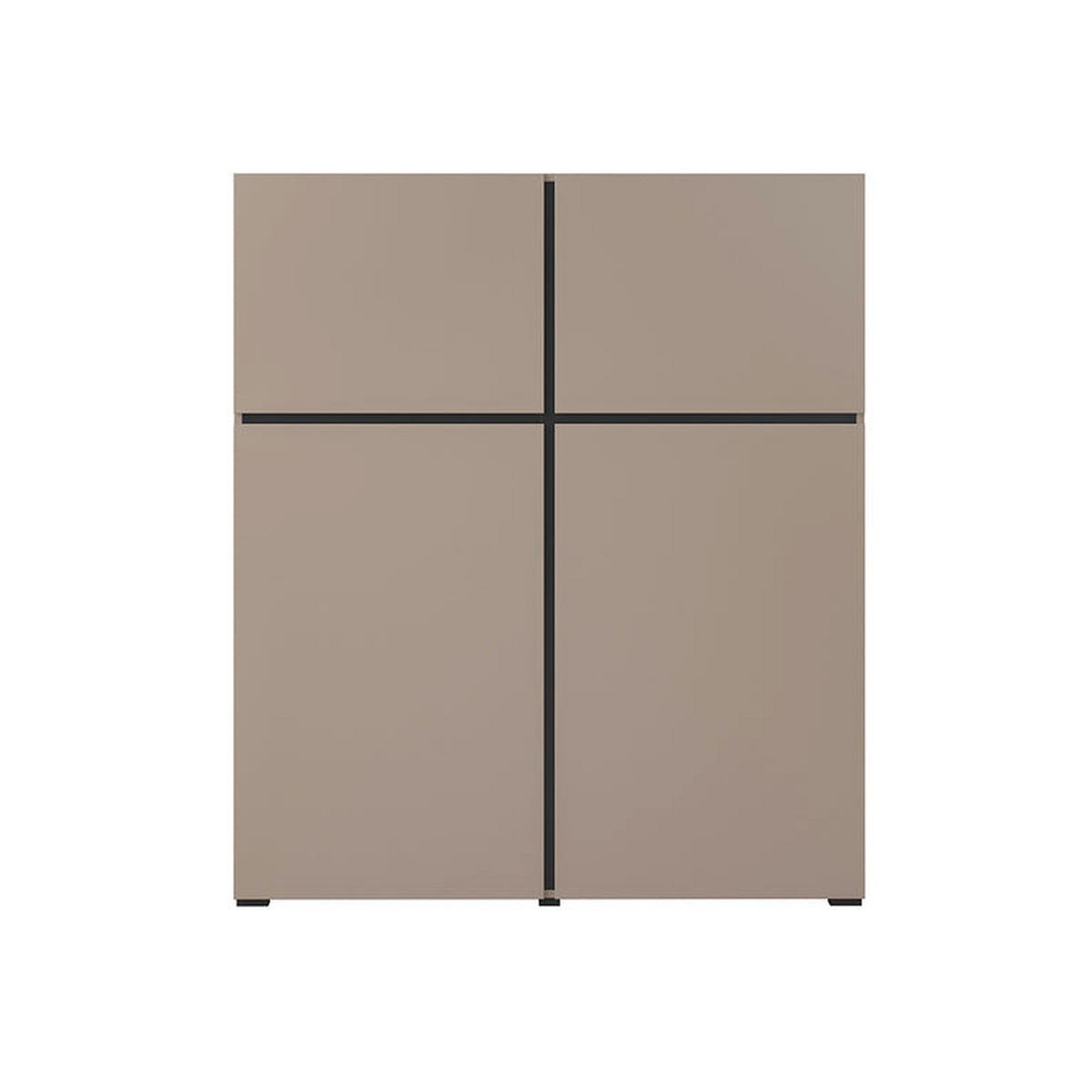 SIDEBOARD Lilia Taupe - šedohnědá, kompozitní dřevo (119/139/40cm) - Petits-meubles