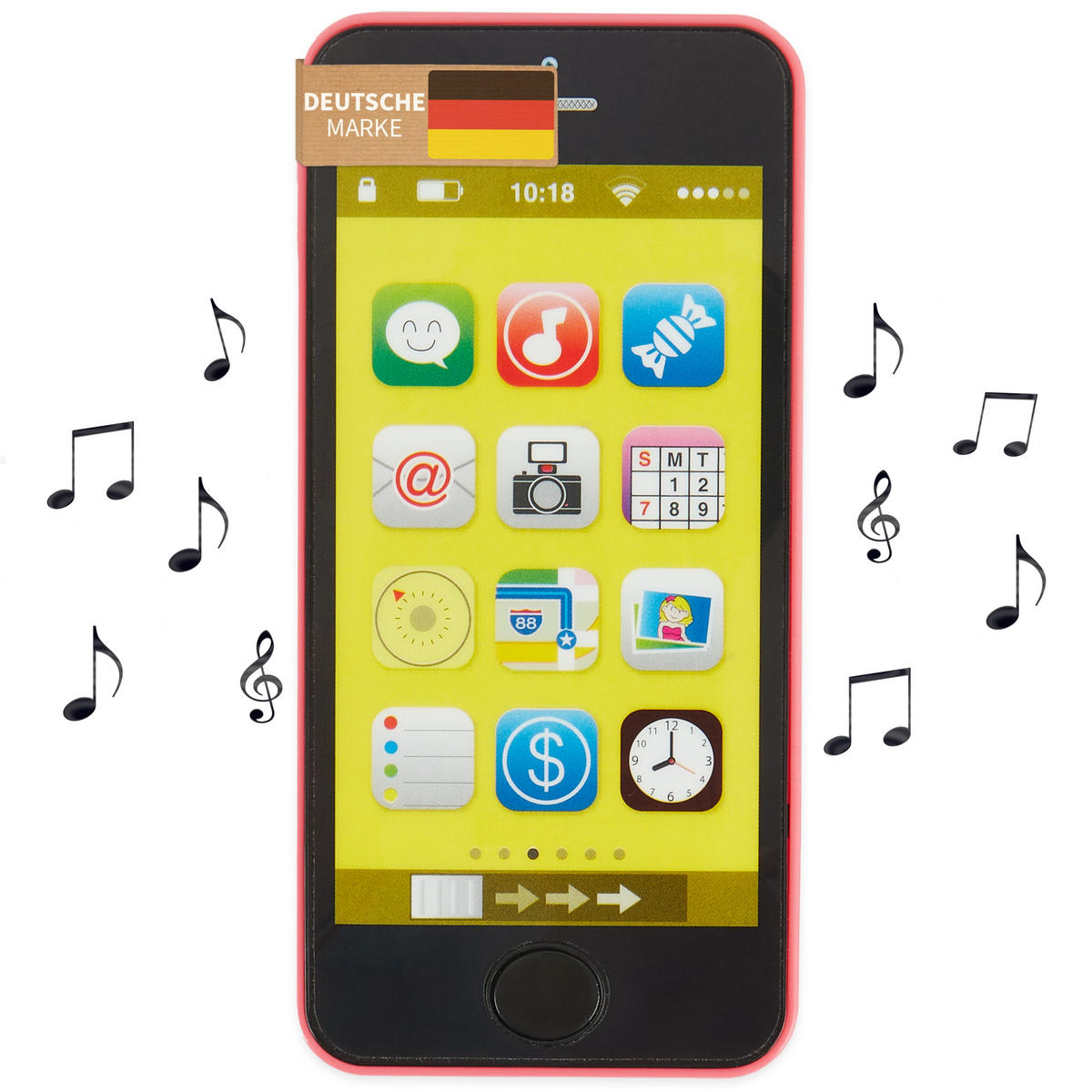 LERNSPASS Kinder Smartphone - Pink, Kunststoff (0.8/5.5cm) - Bieco Spielwaren