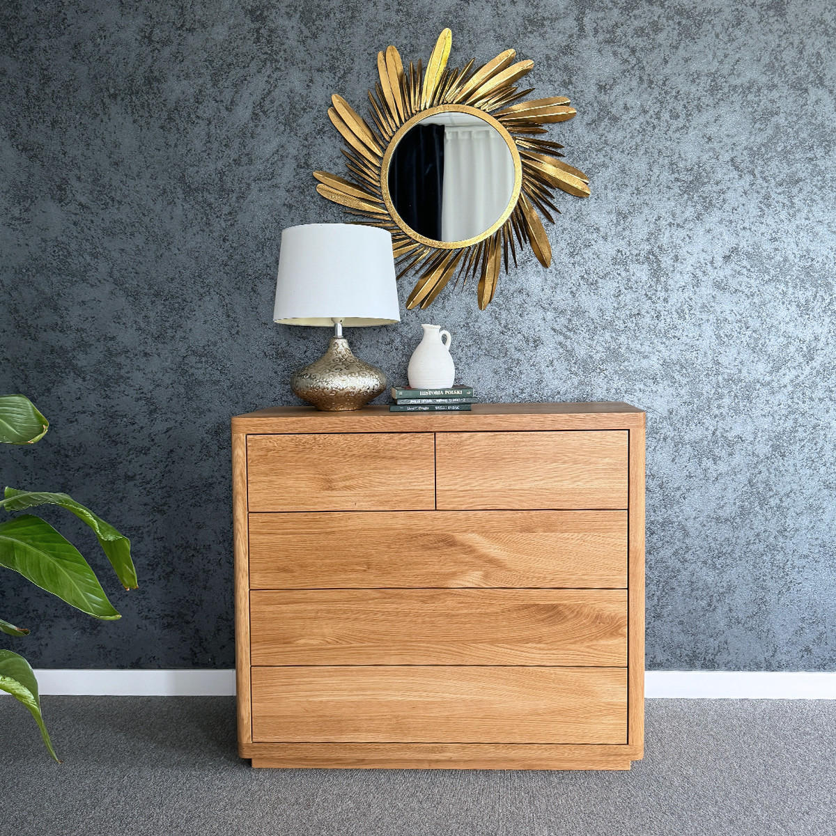 SIDEBOARD Soma aus massivem Eichenholz - Eichefarben/Naturfarben, Holz (100/90/40cm) - Danzz