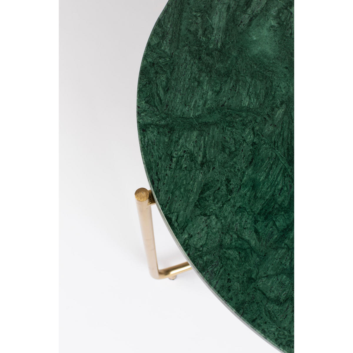 MARMORTISCH mit Ø70 cm - TIMPA - color_green - Grün, Stein (70/70/40cm) - Drawer