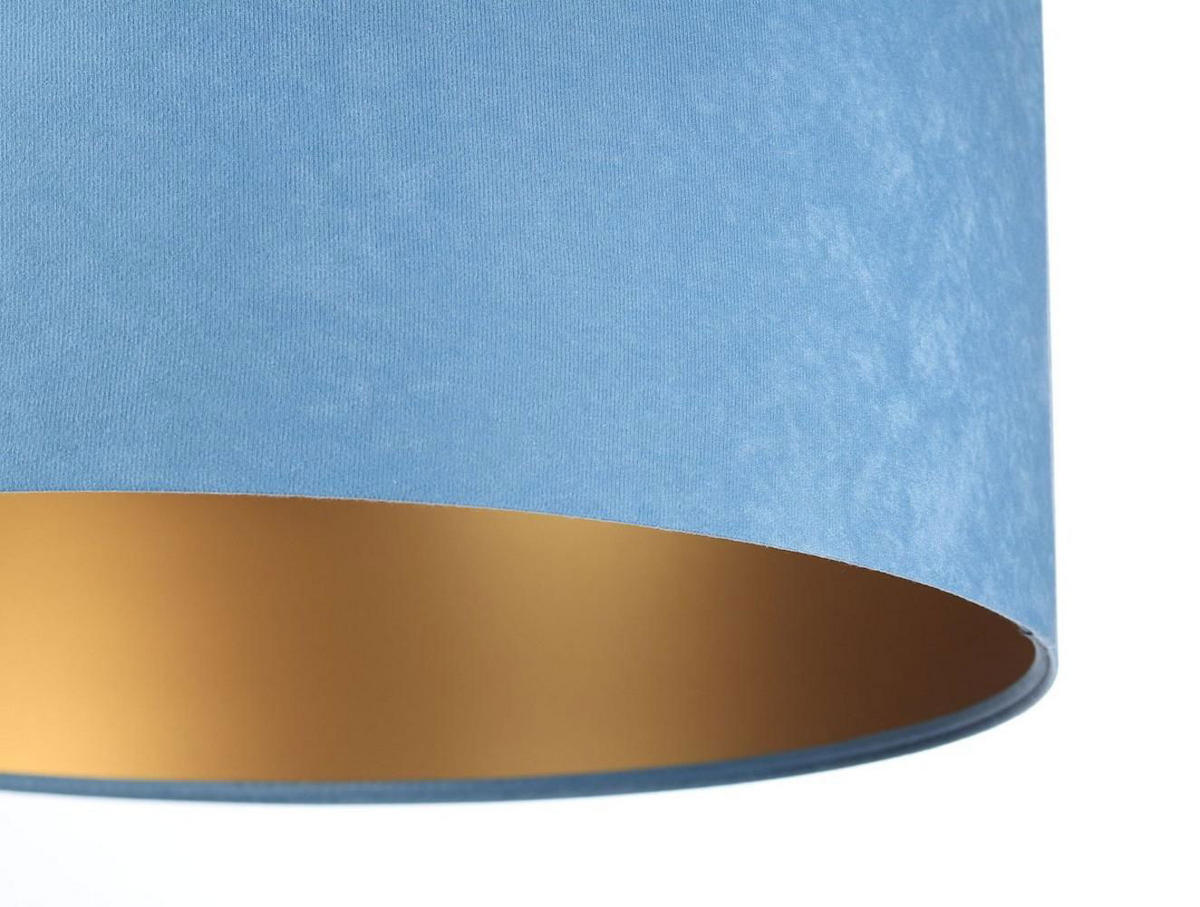 HÄNGELEUCHTE Blau 50/25 cm - Blau/Goldfarben, Kunststoff (50/0.8/25cm) - ONZENO