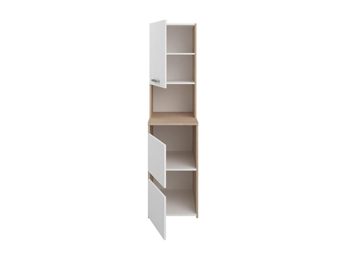 BADSCHRANK - 47.2cm x 66.8cm - Holzspan - naturfarben hell, weiß - ERKANO - Naturfarben, Holz (47.2/184.4/66.8cm) - Vente-Unique
