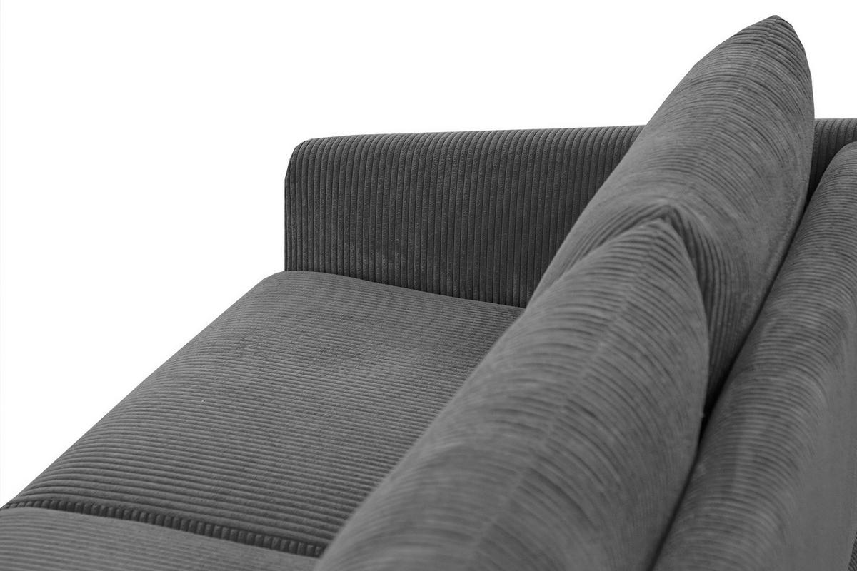 SOFA VILT 2,5-Sitzer, dunkelgrau - Dunkelgrau/Schwarz, Holzwerkstoff/Kunststoff (202/89/94cm) - Courtois Laville