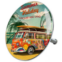 BADEWANNENSTÖPSEL Summer Bus - Rot, Metall (8/10/10cm) - Sanilo