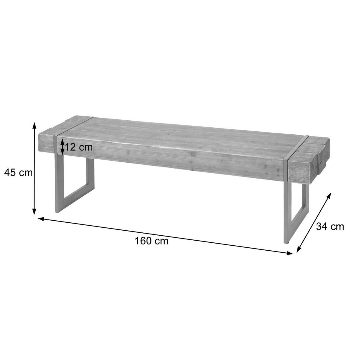 SITZBANK Braun - Braun, Holz (160/45/34cm) - MCW