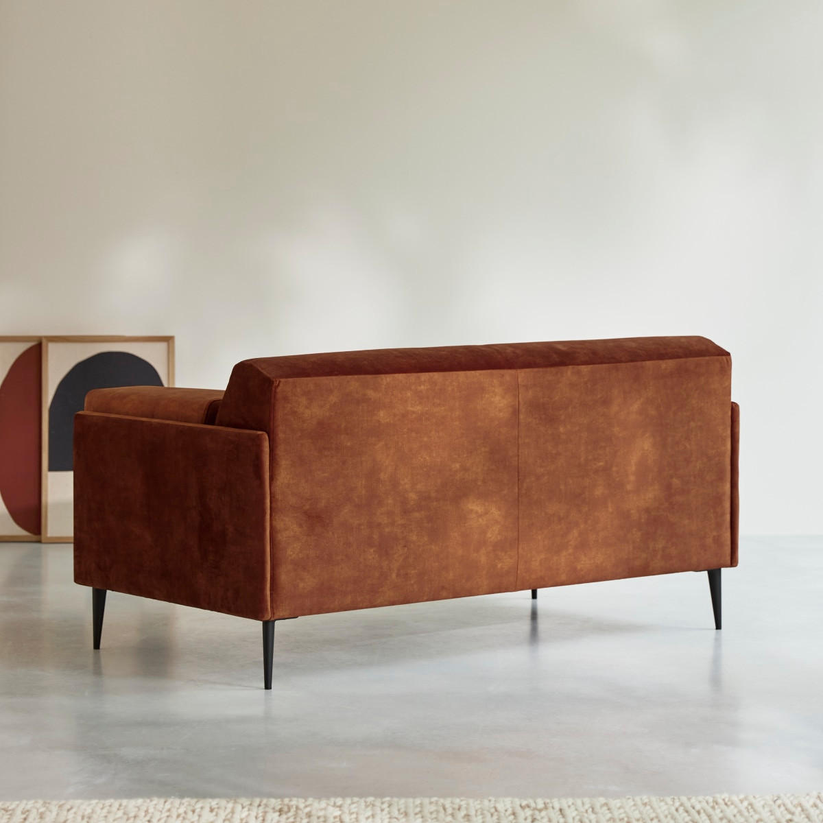 SOFA Finn Terrakotta aus Stoff - Terracotta, Textil (160/81/87cm) - Tikamoon