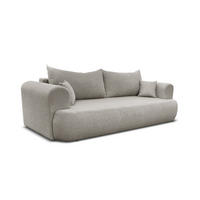 SCHLAFSOFA BRAVO 247/90 in Bouclé Grau-Beige - Graubraun, Holz/Holzwerkstoff (247/69/90cm) - Deine Möbel 24