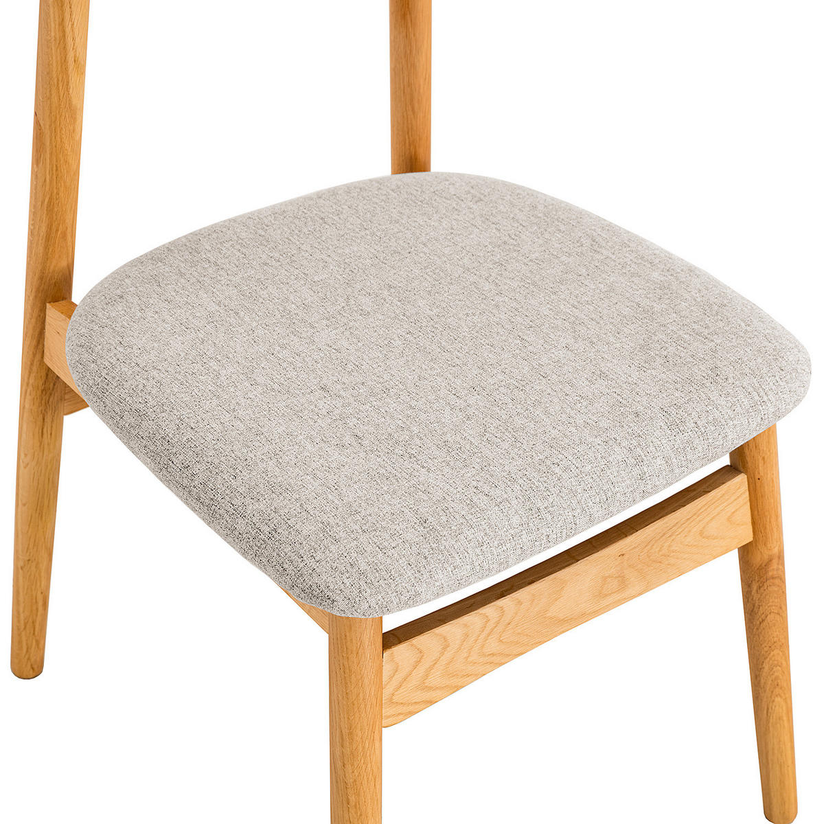 POLSTERSTUHL - 2er-Set - Hellgrau, Holz (46/78/54cm) - home24