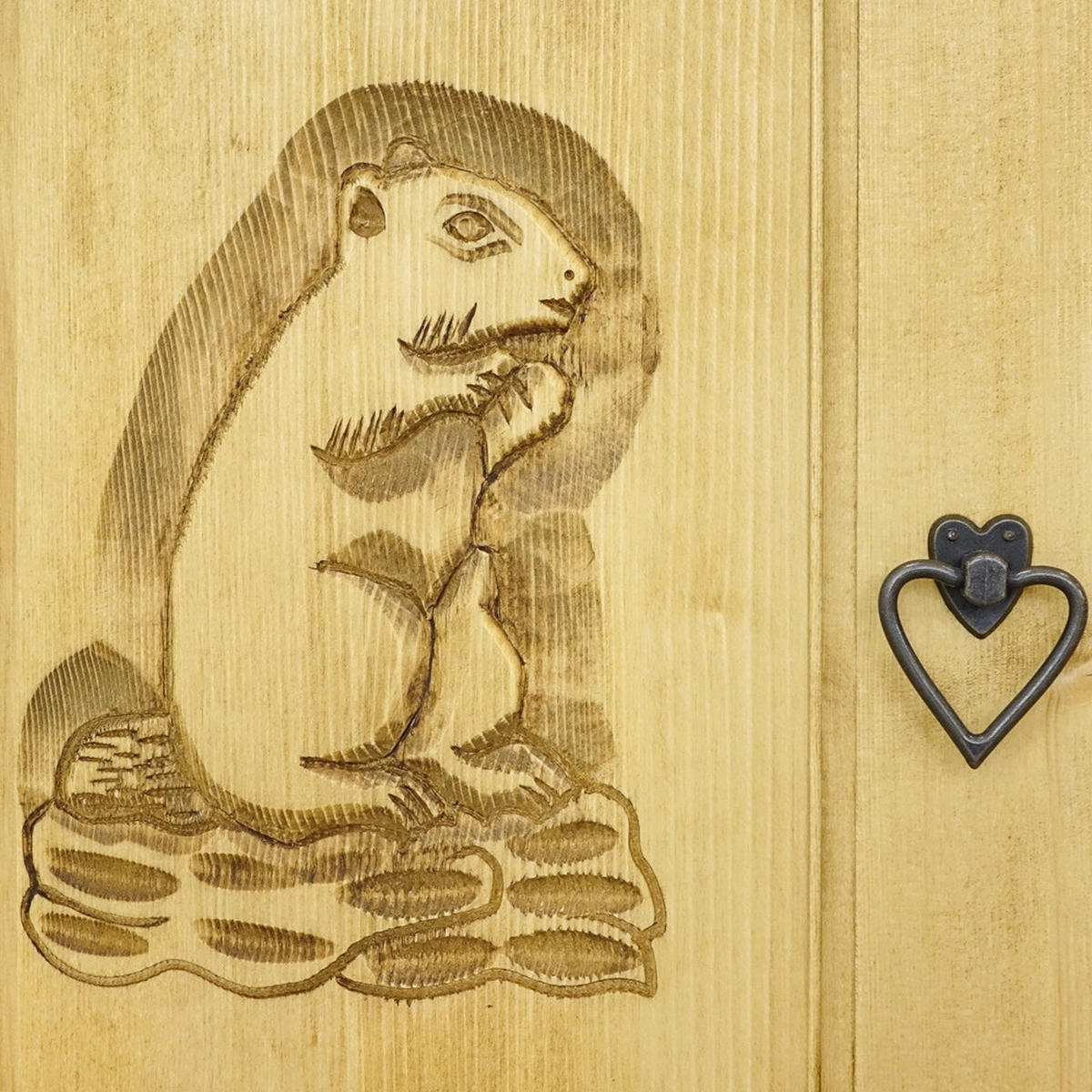 KOMMODE aus Massivholz JAGNA - Honig, Holz (92/85/46cm) - Seart