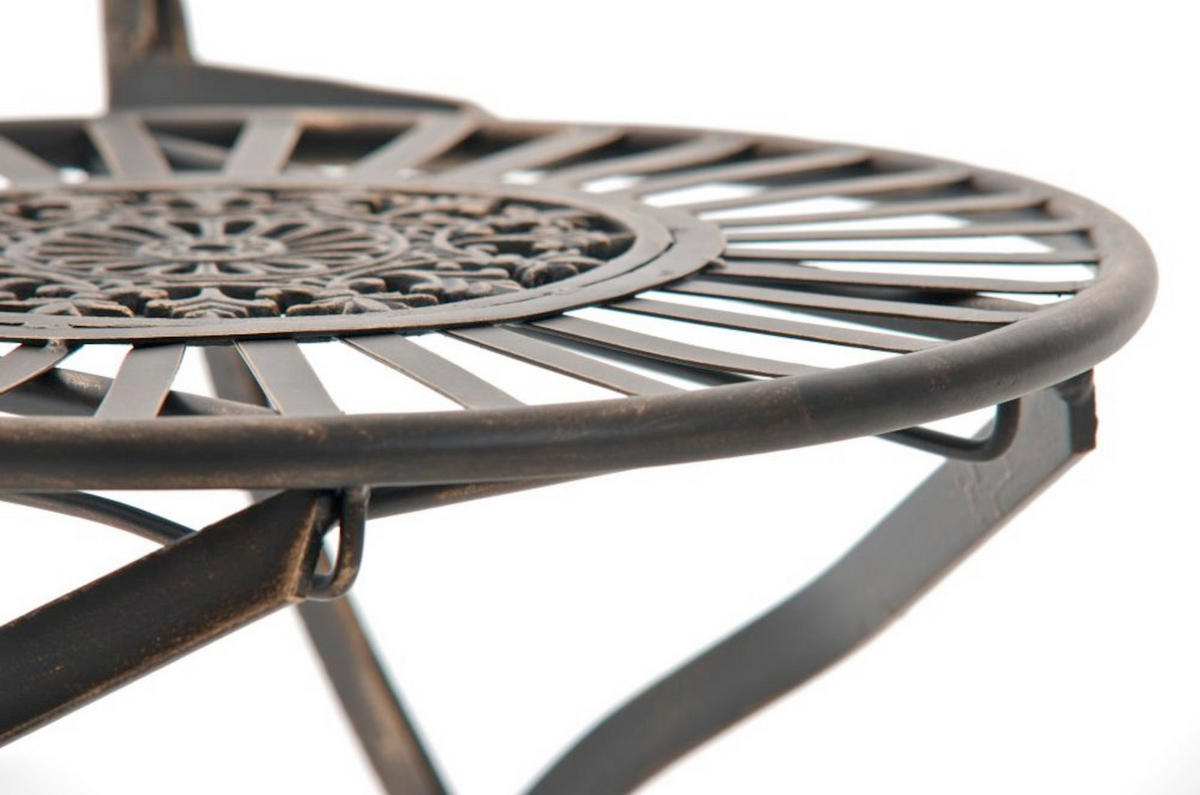 GARTENKLAPPSTUHL 2er Set Metall bronze - Bronzefarben, Metall (43/91.5/50cm) - CLP