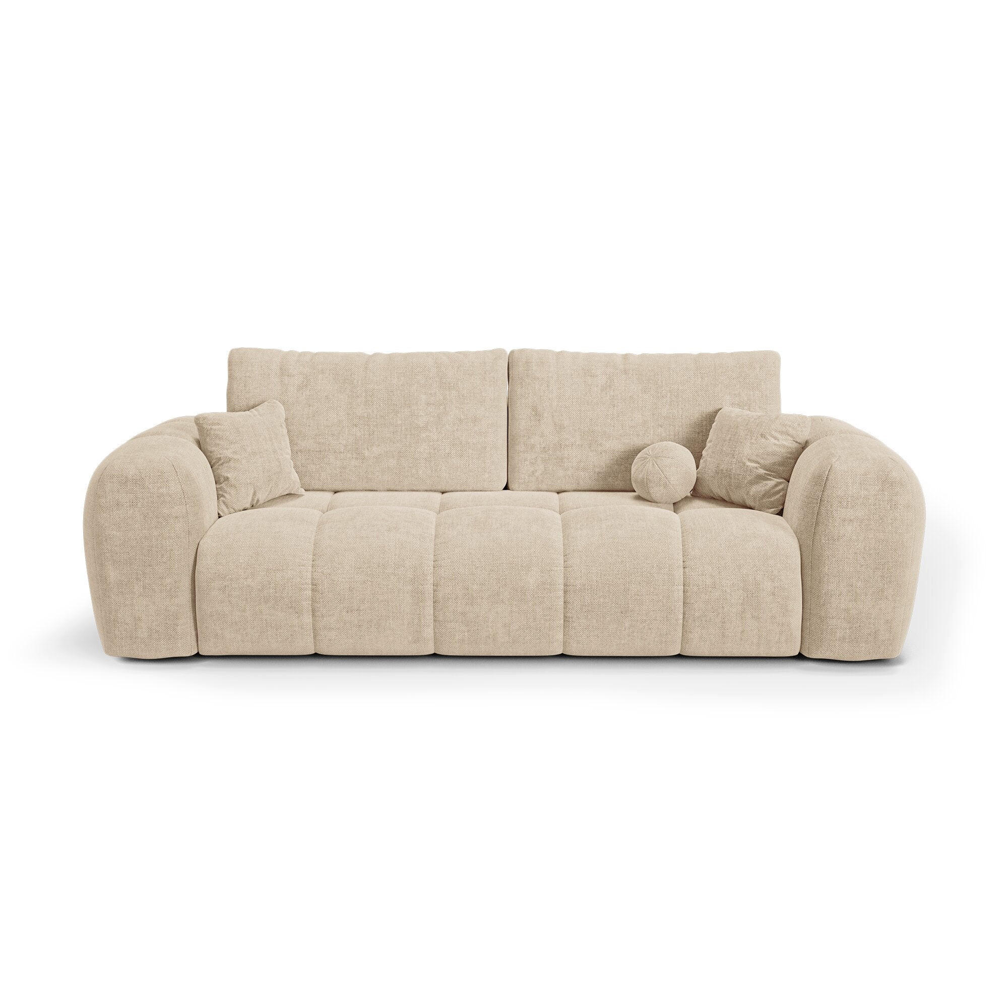 SCHLAFSOFA mit Stauraum SKY Köpergewebe Beige 260cm - Beige, Textil (260/75/100cm) - Premium Interiors