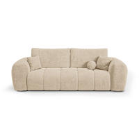 SCHLAFSOFA mit Stauraum SKY Köpergewebe Beige 260cm - Beige, Textil (260/75/100cm) - Premium Interiors