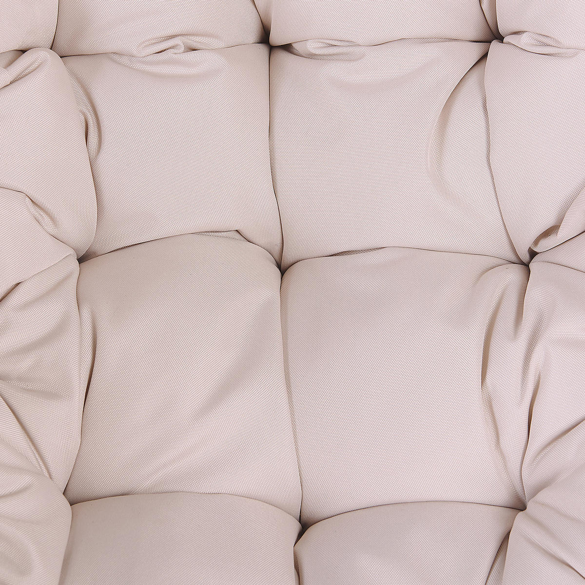 HÄNGESESSEL PE Rattan natürlich/beige mit Sitzkissen 97 cm Arsita - Beige/Naturfarben, Kunststoff (100/121/97cm) - Beliani