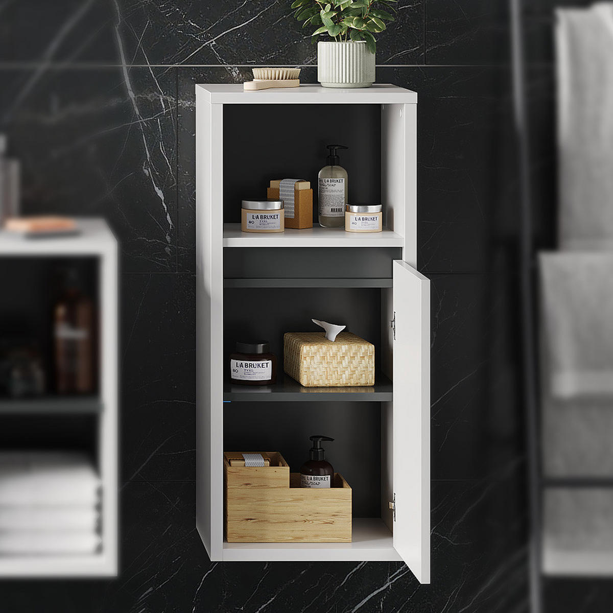 STŘEDNÍ SKŘÍŇKA Viola Bílá - bílá, kompozitní dřevo (38/80/33cm) - Vicco