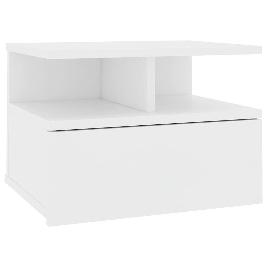 HÄNGENDER Nachttisch Weiß 40/31/27 Cm Holzwerkstoff - Weiß, Holz (40/27/31cm) - vidaXL